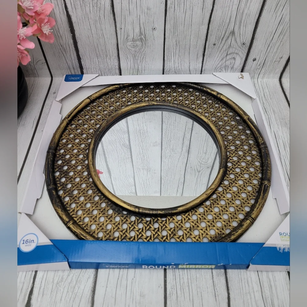 Elegant Gold and Black Wall Mirror